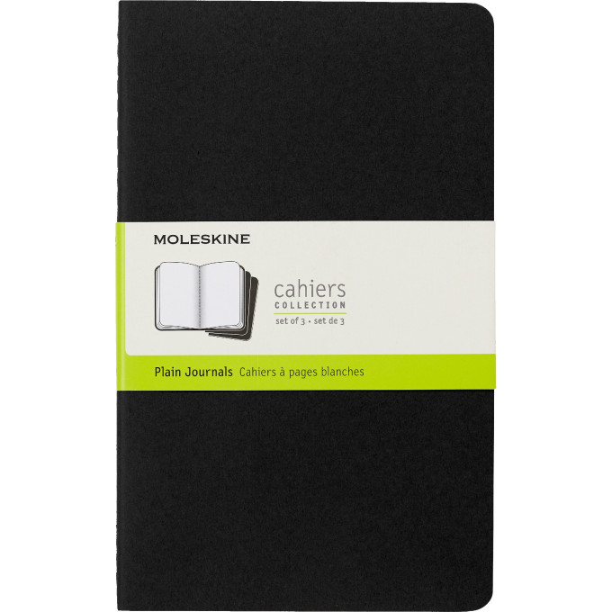 Набор блокнотов MOLESKINE Cahier Journal Large, нелинованный, чёрный QP318